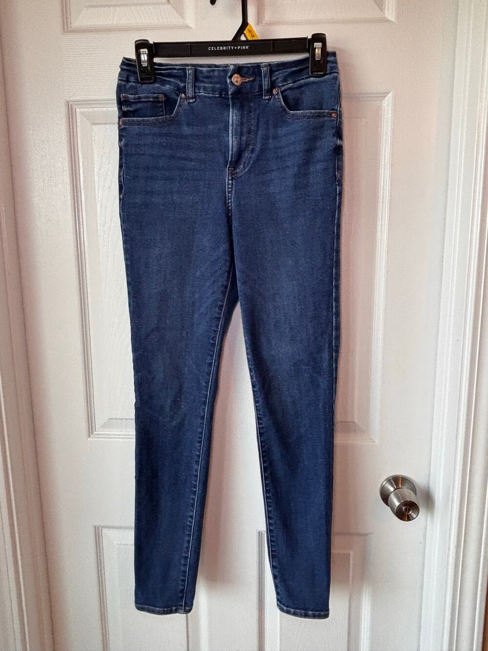 Express Women’s Size 0/2/4 Skinny High Rise Jeans Dark Wash Ultra Hyper Stretch